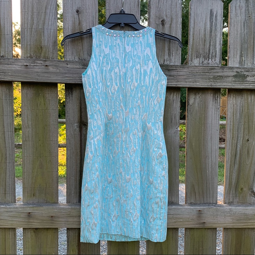 Lilly Pulitzer Shift Dress Spa Blue Size 00 - Picture 4 of 14